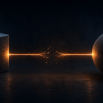 Abstract editorial illustration of a glowing network connection between two nodes being cut, symbolising a severed AI model access agreement