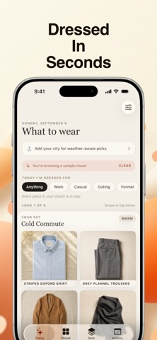 Wear It app screenshot showing today's suggested outfit